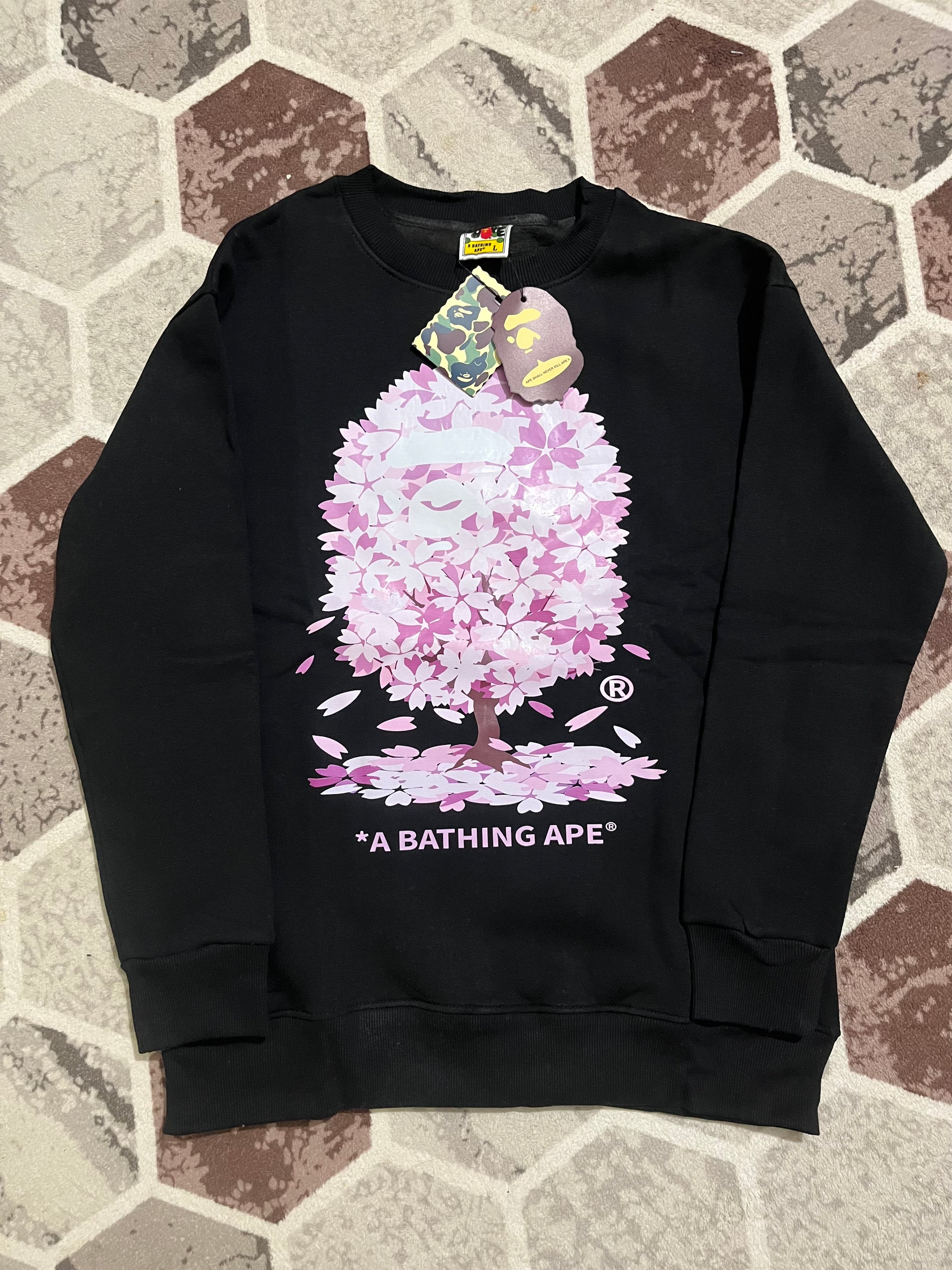 Black bape crewneck